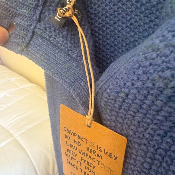 NWT Toad & Co W's TwigTree Button Back Sweater- Pacific Blue - Picture 3 of 6
